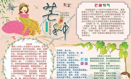 芒种节气黑板报图片素材 v1.3