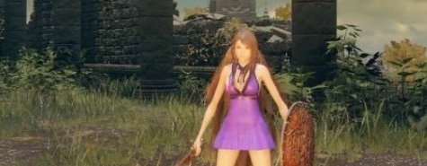 艾尔登法环绝美tifa紫色连衣裙替换部分装备MOD v3.43