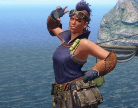 怪物猎人崛起曙光女性教授套装添加护目镜MOD v1.66