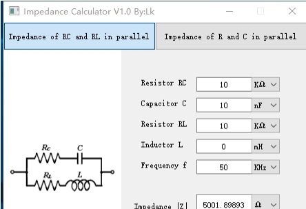Impedance Calculator阻抗计算器 v1.5