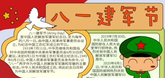 八一建军节手抄报素材 v1.4