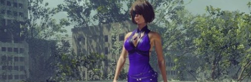 尼尔机械纪元2B小姐姐tifa紫色连衣裙MOD v1.26