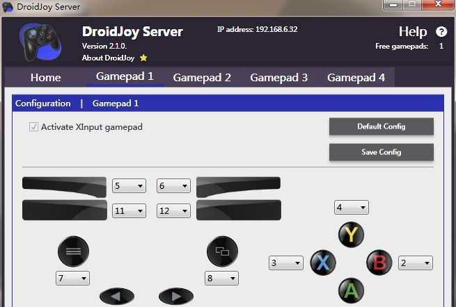 DroidJoy服务器端(手柄模拟器) v2.1.3