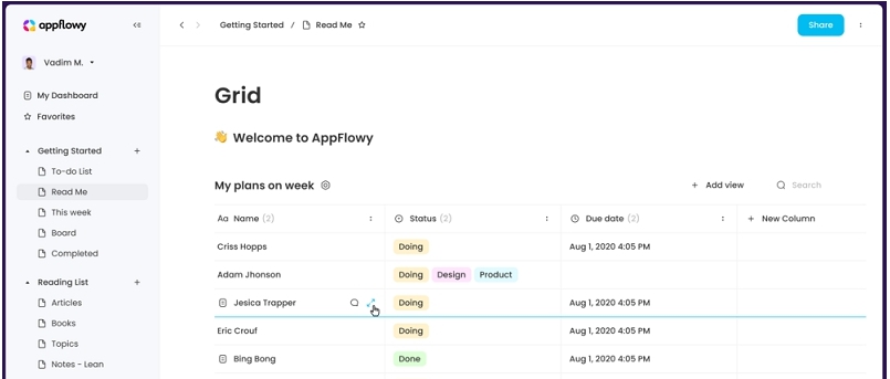 AppFlowy v0.0.9