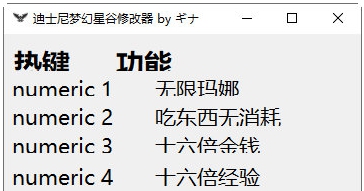 迪士尼梦幻星谷修改器 v1.3