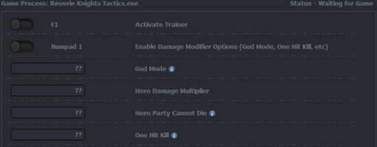 幻想骑士战术pc修改器 v1.2