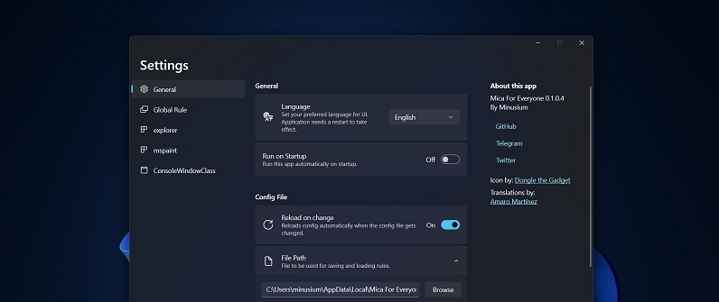 MicaForEveryone win11 v1.2.0.6