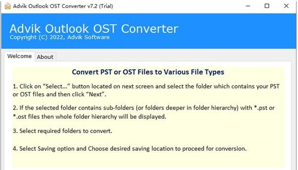 Advik Outlook OST Converter v7.6