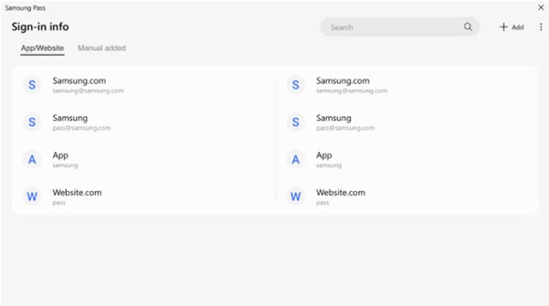 Samsung Pass v(v1.1 Samsung Pass v(v1.1