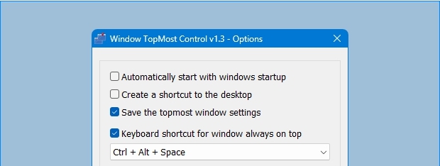 窗口置顶工具Window TopMost Control v1.7