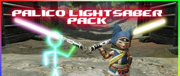 怪物猎人崛起随从猫光剑武器包MOD v2.12