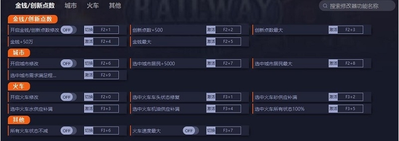 铁路帝国2十四项修改器 v1.0.1.52030