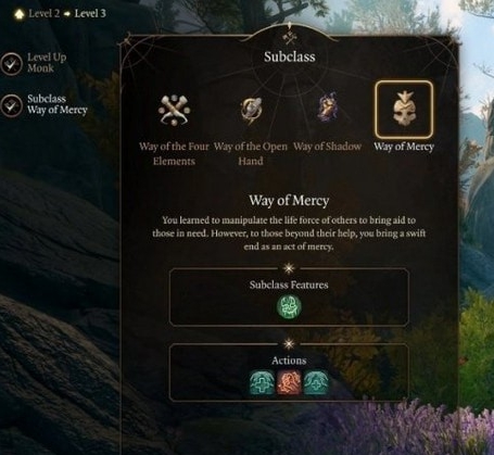 博德之门3新增职业精灵僧侣MOD v2.13