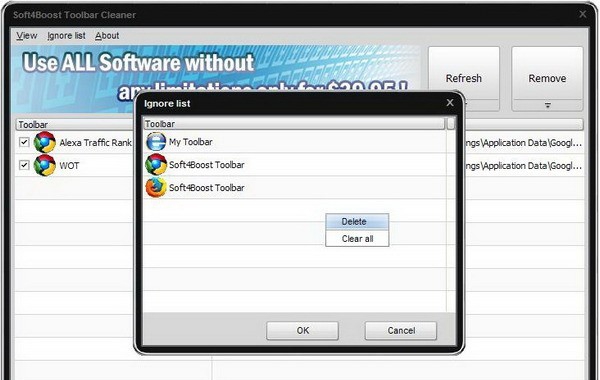 Soft4BoostToolbarCleaner v8.0.7.255 Soft4BoostToolbarCleaner v8.0.7.255