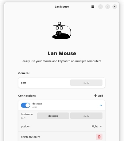 Lan Mouse键鼠共享 v0.7.3 Lan Mouse键鼠共享 v0.7.3