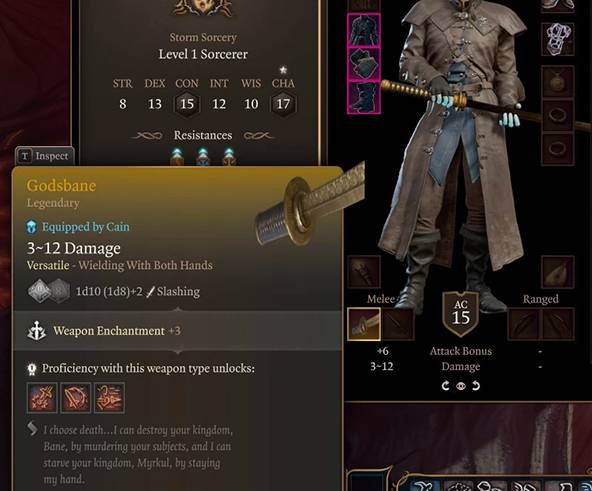 博德之门3神毒武士刀武器MOD v2.40