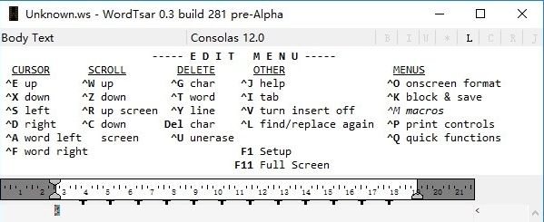WordStar v3.1